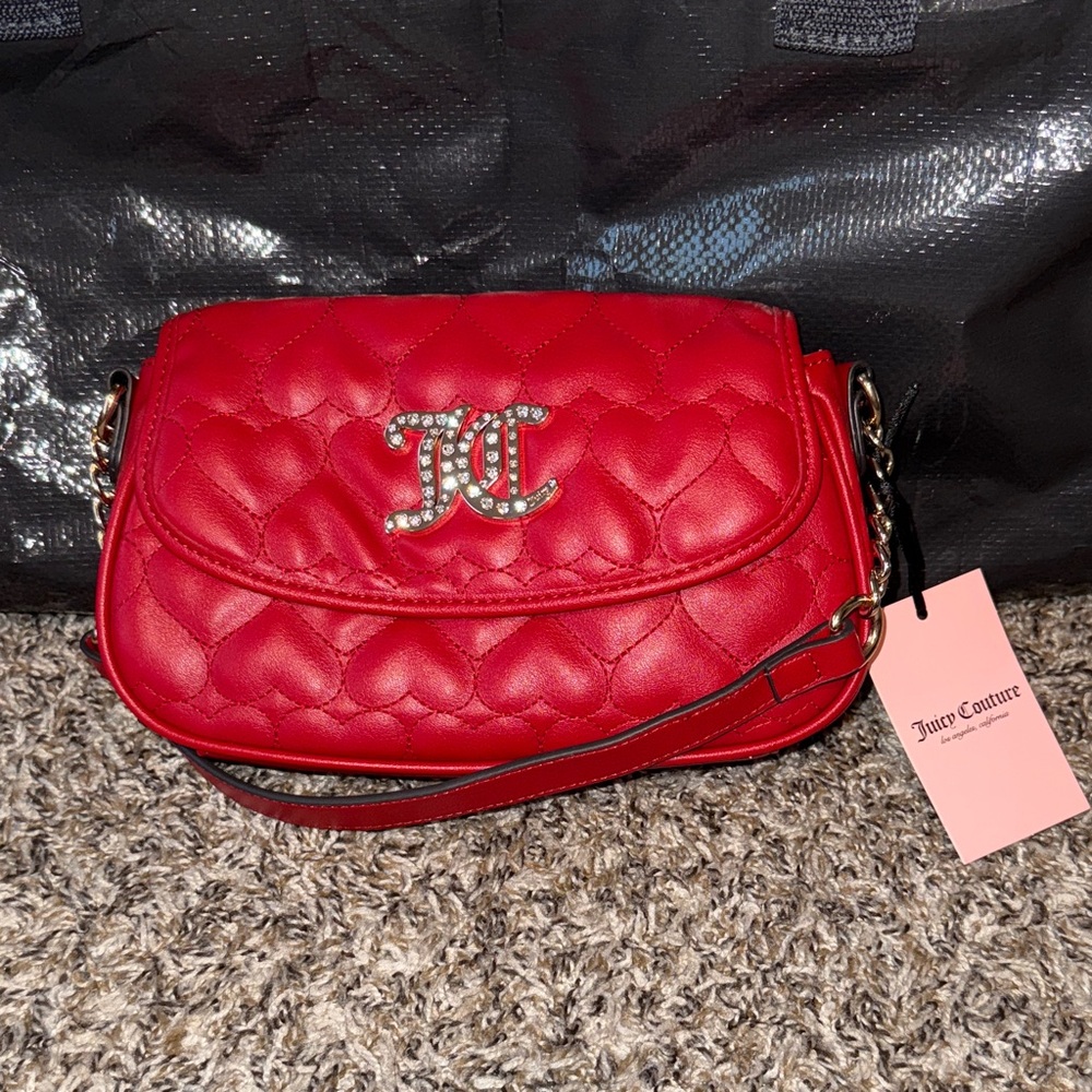 Juicy Couture Cool Red Straight From The Heart Shoulder Bag